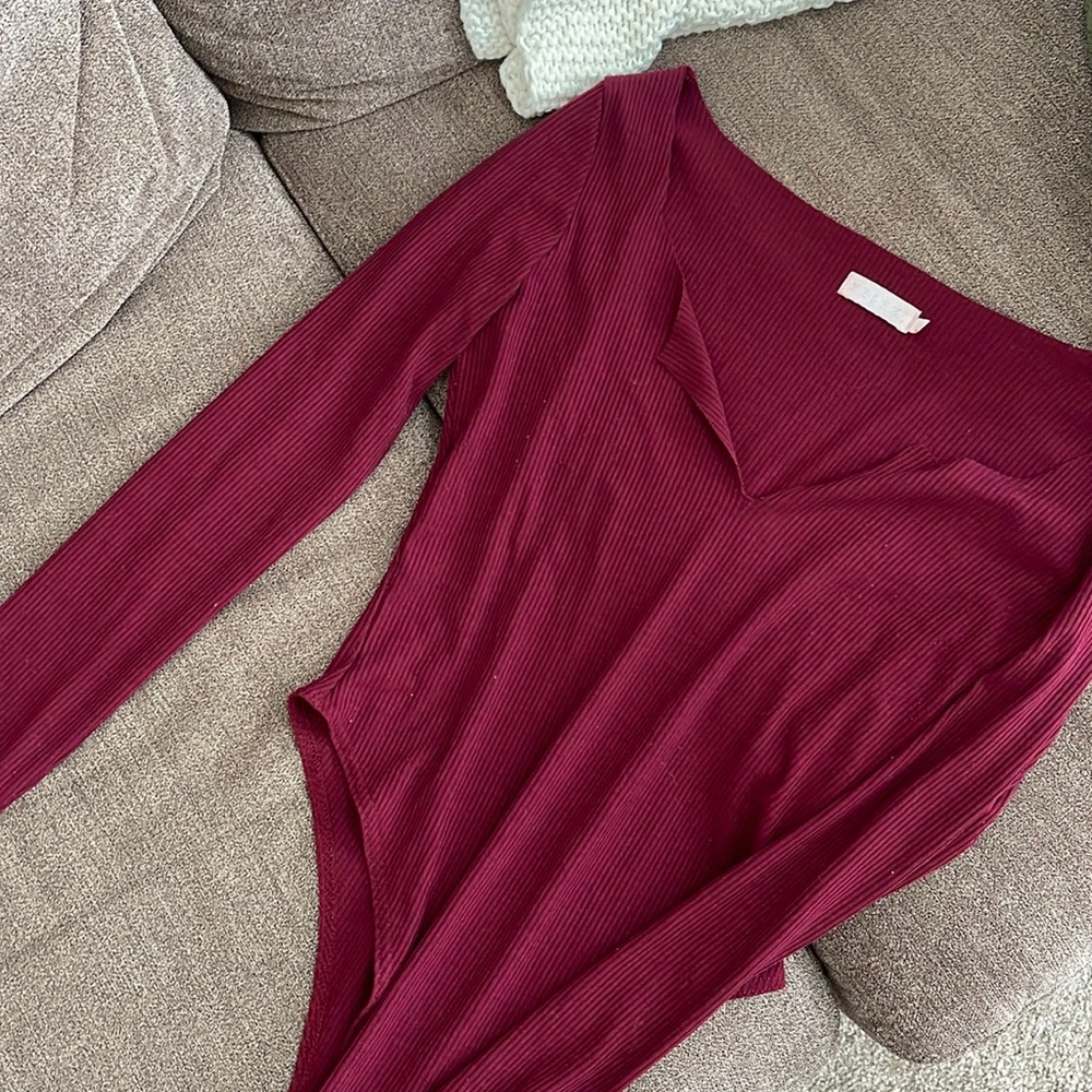 Meshki burgundy body suit